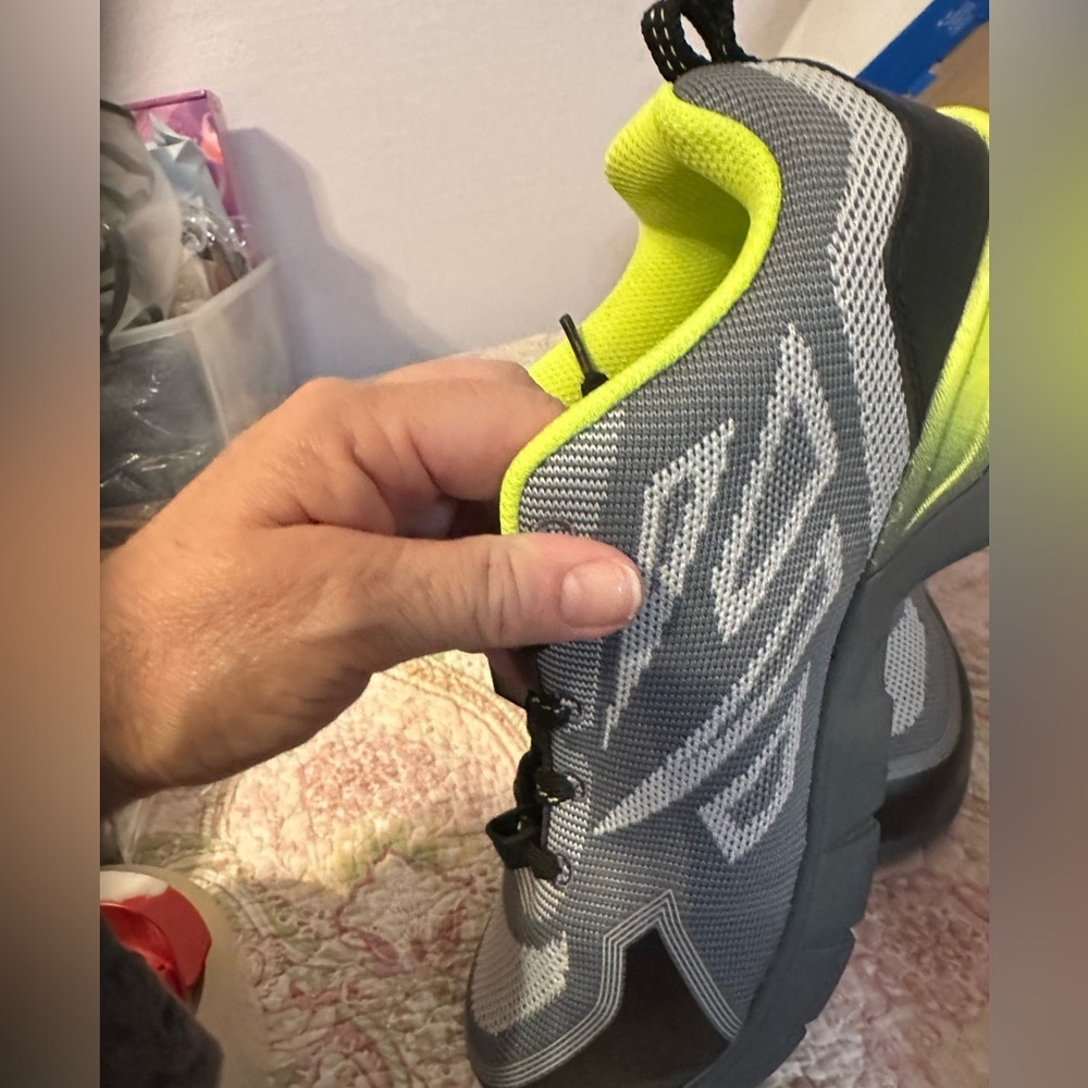 Wolverine Black and Neon Yellow Athletic Shoes - Picture 4 of 5
